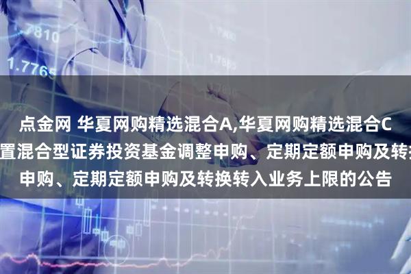 点金网 华夏网购精选混合A,华夏网购精选混合C: 华夏网购精选灵活配置混合型证券投资基金调整申购、定期定额申购及转换转入业务上限的公告