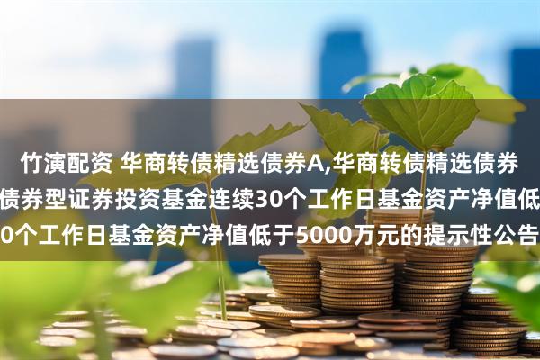 竹演配资 华商转债精选债券A,华商转债精选债券C: 关于华商转债精选债券型证券投资基金连续30个工作日基金资产净值低于5000万元的提示性公告